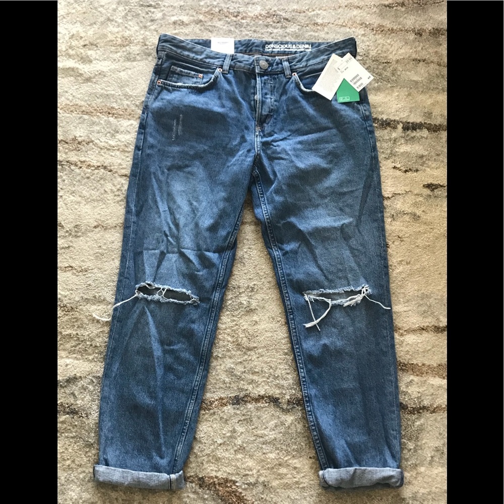 H&M conscious low waist boyfriend jeans 28/32